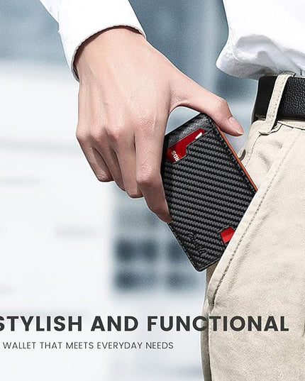 Zitahli Mens-Wallet-Slim-Leather-RFID Blocking Wallet for Men Minimalist Bifold Credit Card Holder with Gift Box