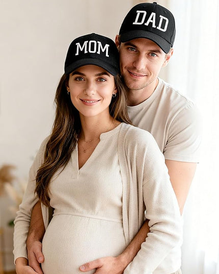 Custom4U Custom Hat Baseball Cap Adjustable Embroidered Mom Dad Hat for Men Women Gifts for New Parents Personalized Text S/L