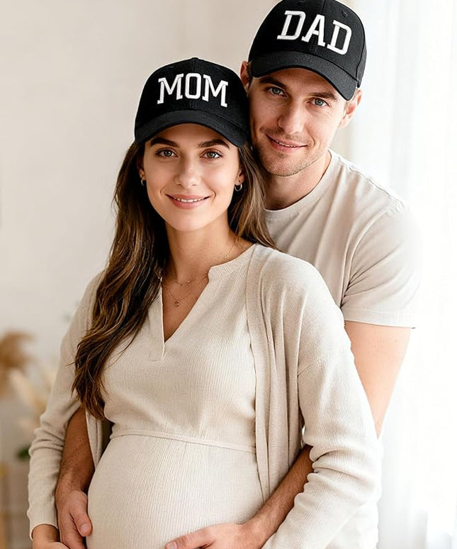 Custom4U Custom Hat Baseball Cap Adjustable Embroidered Mom Dad Hat for Men Women Gifts for New Parents Personalized Text S/L