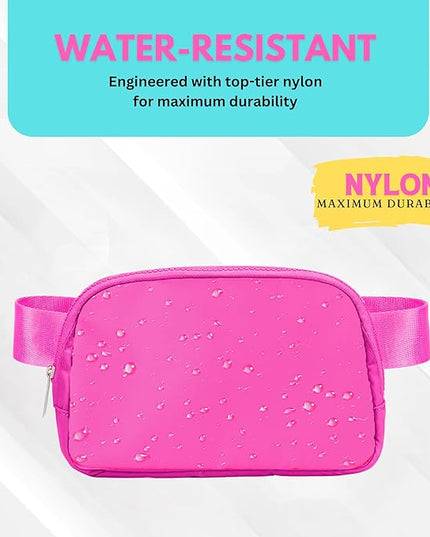 Women's Fanny Pack – Crossbody Belt Bag, Pink Waist Bag, Hot Pink Crossbody Purse, Fanny Packs for Women, Versatile Belt Bag for Everyday Use
