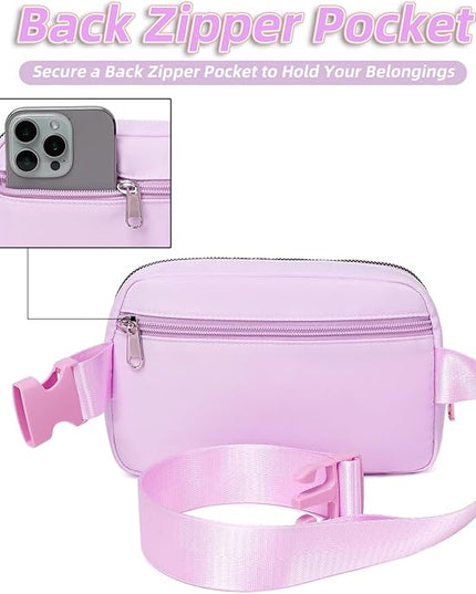 Belt Bag for Women, Cross Body Fanny Pack Fashion Waist Packs Everywhere Belt Bag with Adjustable Strap Gifts for Teen Girls Women Men (Lavender)