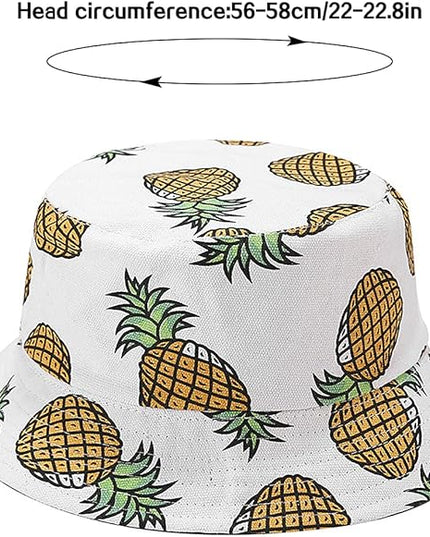 XYIYI Cute Bucket Hat Beach Fisherman Hats for Women, Reversible Double-Side-Wear