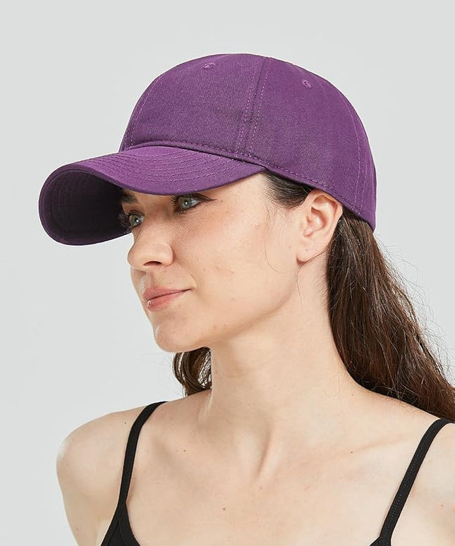 Zylioo XL XXL Oversize Baseball Cap, 100% Cotton Adjustable Dad Hat for Big Heads 23.5"-25.5", Soft Crown Large Size Cap