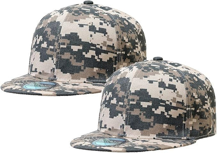 Classic Snapback Hat Cap Hip Hop Style Flat Bill Blank Solid Color Adjustable Size