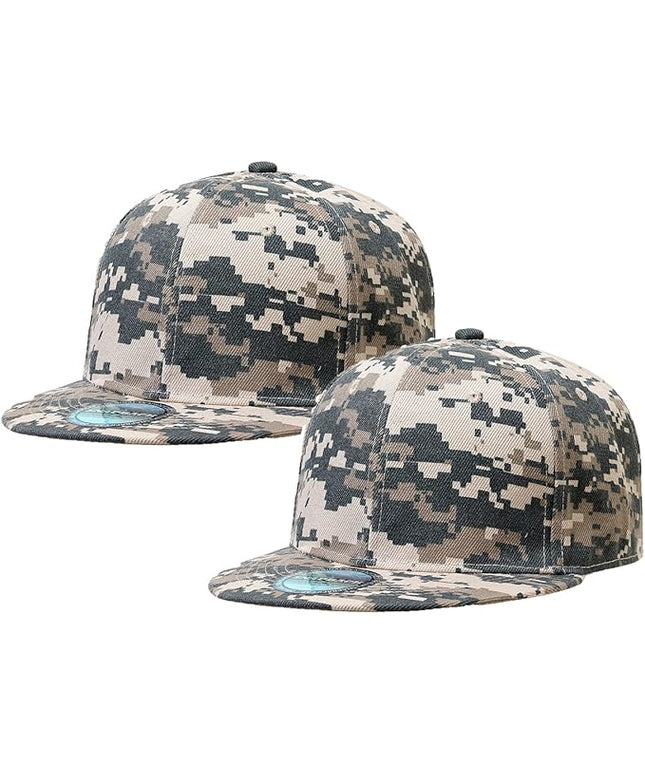 Classic Snapback Hat Cap Hip Hop Style Flat Bill Blank Solid Color Adjustable Size