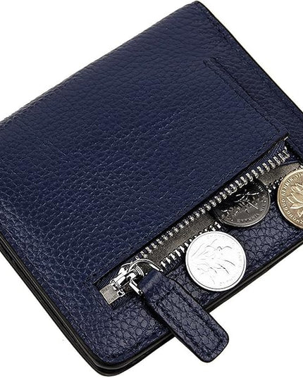 AINIMOER Small Leather Wallet for Women, Ladies Credit Card Holder RFID Blocking Women's Mini Bifold Pocket Purse