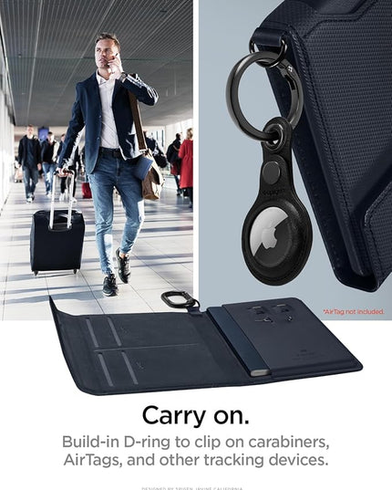 Spigen Life for Passport Card Cover Holder with RFID Blocking Technology Wallet Travel Documents Organizer Protector Accessories, SIM Card Pin Included