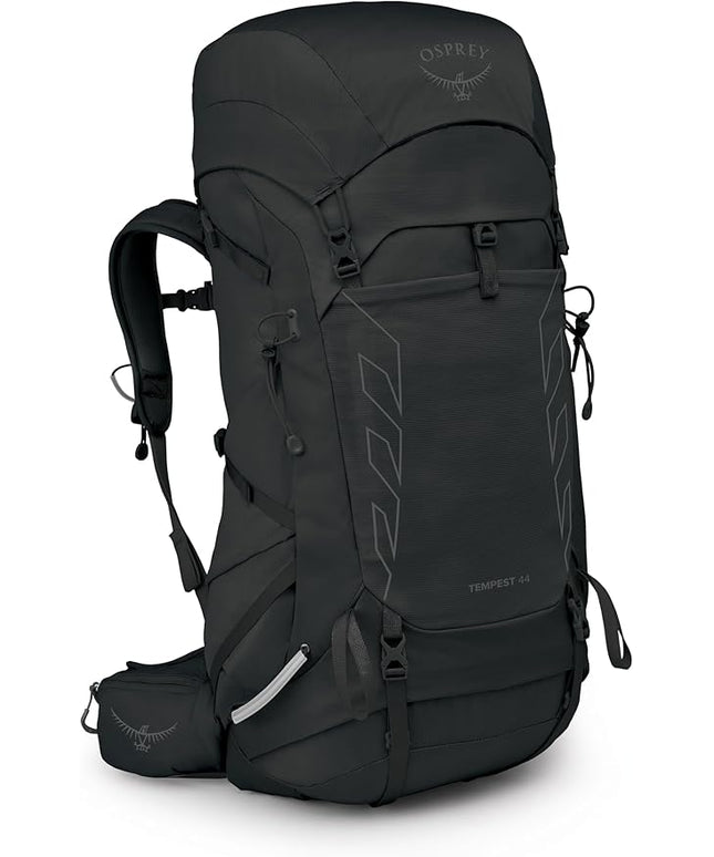 Osprey Tempest 44L Women's Lightweight Hiking Backpack - Daypack for Travel & Camping, Black/Coal Grey, XS/S