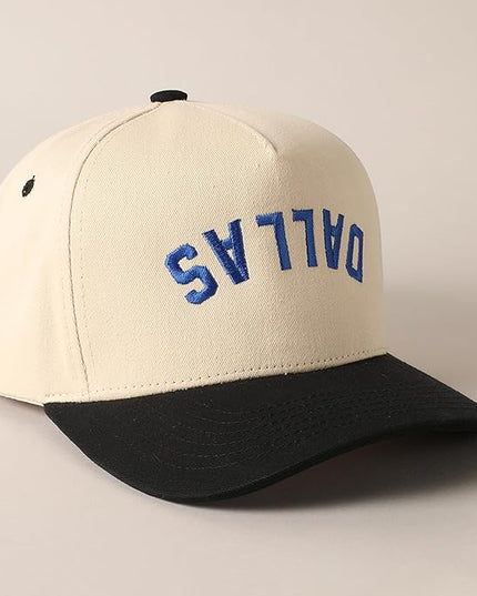 MIRMARU Two-Tone Vintage Canvas Trucker Hats for Men & Women, Adjustable Size Baseball Caps with Trendy Embroidered Design