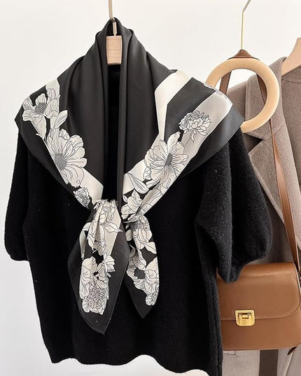 Headscarf Large Square Scarf 35" Fashion Scarves Silk Feeling Hair Wrapping Scarfs Hairscarf BA16