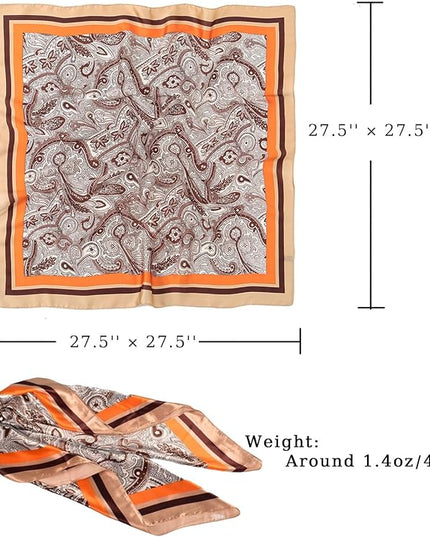 Satin Bandana Headscarf for Women Silky Hair Scarves for Fashion Lightweight