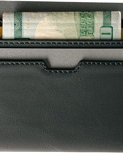Vaultskin MOORGATE Slim Card Holder - Minimalist Leather Wallet, RFID Blocking Sleeve, Fits Front Pocket, for Men and Women