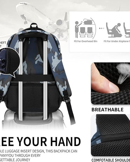 Classic Backpack for Men Women, School Backpack for Girls Boy Teens,15.6 Inch Laptop Bookbag with USB Charger for College High School Work Business Computer Book Bag,mochilas para hombres