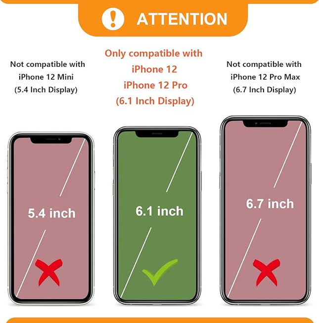 Bocasal Crossbody Wallet Case for iPhone 12/12 Pro with Card Holder,Zipper Card Slot Protector Shockproof Purse Cover with Removable Cross Body Strap 6.1 Inch(Black)