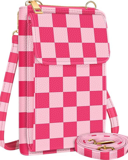 Cute Small Crossbody Purse Cell Phone Bags for Women - Leather Cellphone Wallet Purse with Shoulder Strap