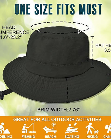 Sun Hats for Men Women Fishing Hat UPF 50+ Quick Dry Foldable Bucket Hat Adjustable Safari Hat for Beach Hiking