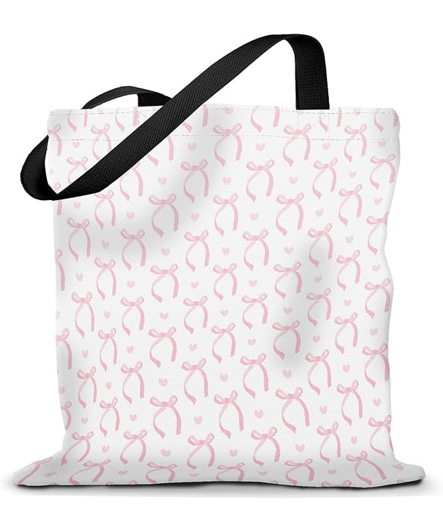 Canvas Tote Bag for Women，Cute Heavy-Duty Shoulder Bag with Zipper Pocket -Travel Tote for Grocery, Gym,Shopping