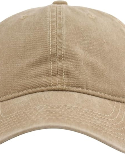 YEANIY Vintage Washed Cotton Plain Baseball Caps Adjustable Unstructured Soft Blank Casual Dad Ball Hats for Men Women