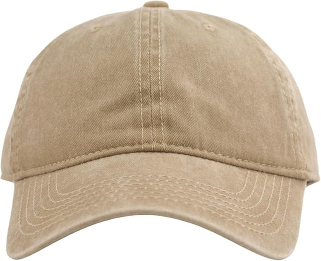 YEANIY Vintage Washed Cotton Plain Baseball Caps Adjustable Unstructured Soft Blank Casual Dad Ball Hats for Men Women