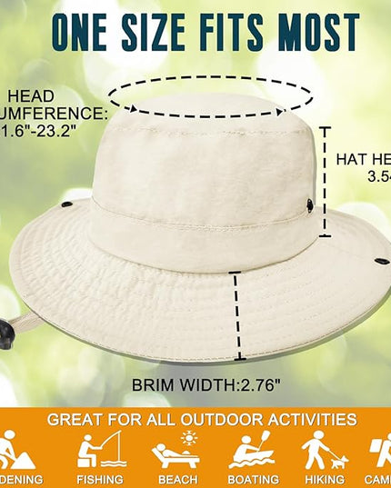Sun Hats for Men Women Fishing Hat UPF 50+ Quick Dry Foldable Bucket Hat Adjustable Safari Hat for Beach Hiking