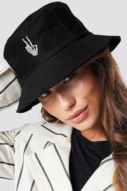 XYIYI Fashion Embroidery Bucket Hat Cotton Beach Fisherman Hats for Women Girls