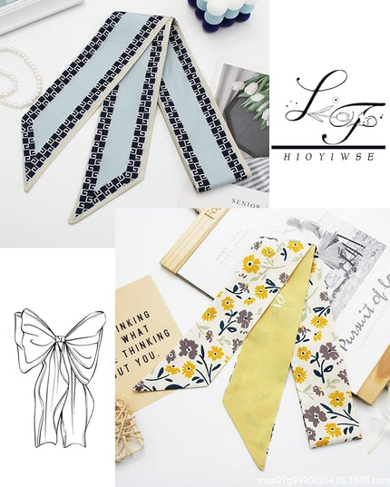Purse Scarf Handbags For Women Skinny Hair Neck Accessories Scarves With Bag Scarfs Handle Fashion Lightweight