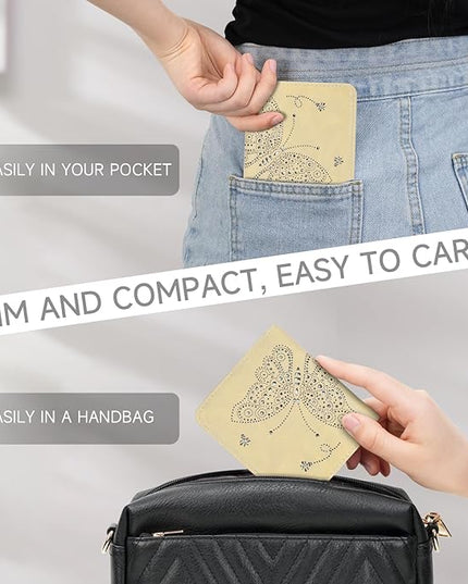 KITEVIUN Small RFID Wallet Women Ultra Thin Slim Womens Wallet Mini Compact Bifold Pocket Ladies Wallets for Women LIGHT YELLOW