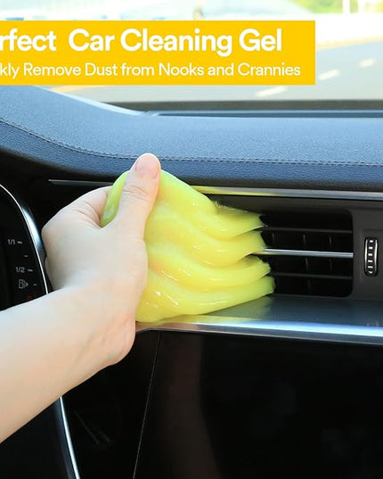 PULIDIKI Car Cleaning Gel for Car Cleaning Putty Car Putty Auto Detailing Tools Car Slime Cleaner Dust Cleaning Gel for Car Interior Cleaner Car Accessories Keyboard Cleaner Yellow (2Pack)