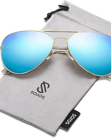 SOJOS Classic Aviator Polarized Sunglasses for Men Women Vintage Retro Style
