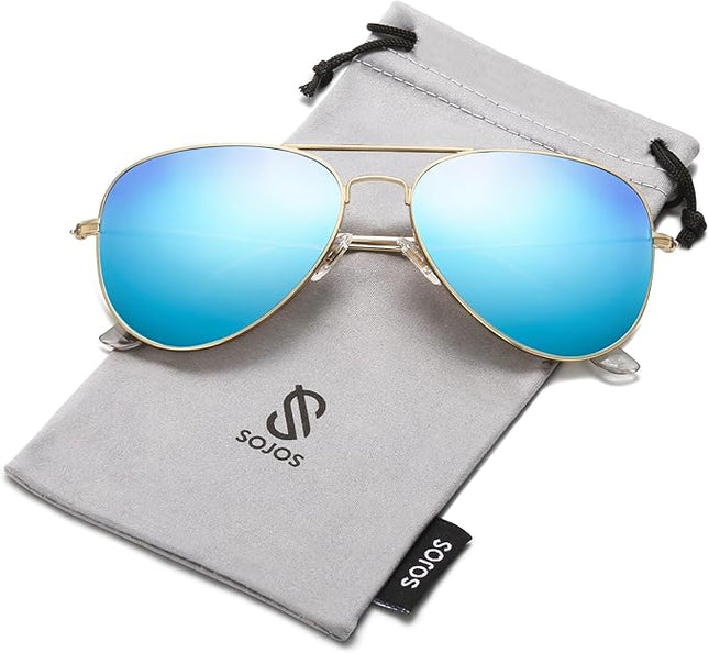 SOJOS Classic Aviator Polarized Sunglasses for Men Women Vintage Retro Style
