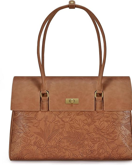 LOVEVOOK Laptop Bag for Women Work Tote Messenger Bag Waterproof Business Office Professional Handbag Shoulder Bag