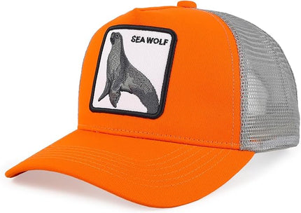 Classic Unisex Various Animal Series Embroidery Farm Adjustable Mesh Snapback Trucker Hat