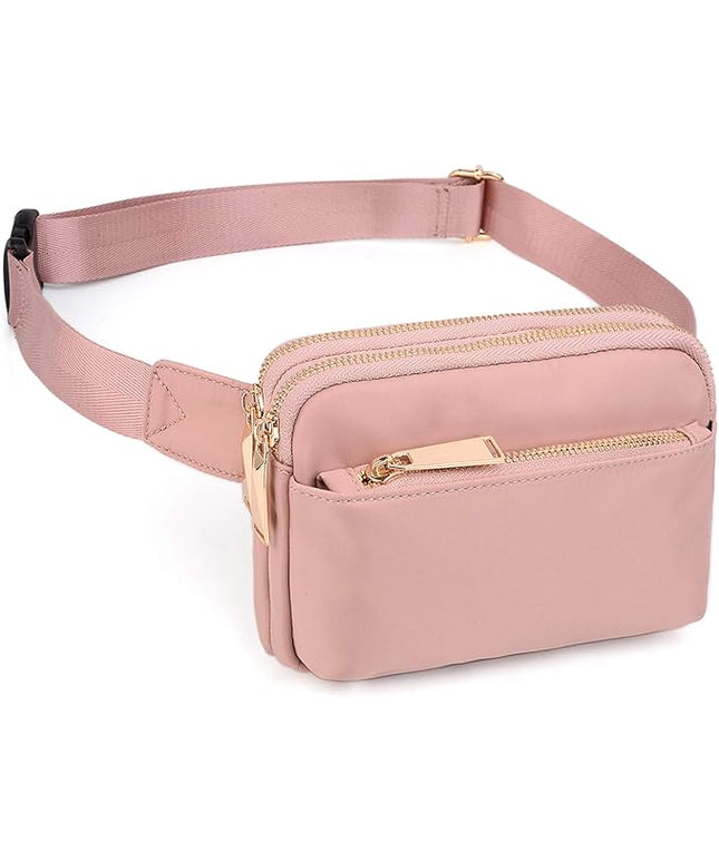 UTO Fanny Pack for Women Crossbody Trendy Fashion Belt Purse Chest Waist Hip Bumbag for Outdoor Shopping Travel Hiking
