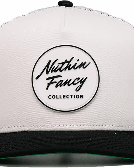 Nuthin Fancy CO Pioneer Snapback Hat, Mens and Womens Adjustable Trucker Cap with Contrast Under Bill