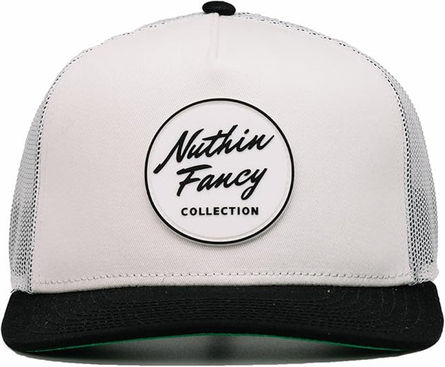 Nuthin Fancy CO Pioneer Snapback Hat, Mens and Womens Adjustable Trucker Cap with Contrast Under Bill