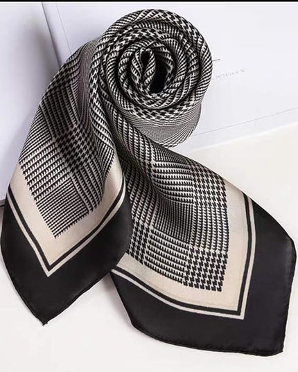 ANDANTINO 100% Real Mulberry Silk Scarf -21'' x 21''- Lightweight Neckerchief –Women Men Small Square Digital Printed Scarves