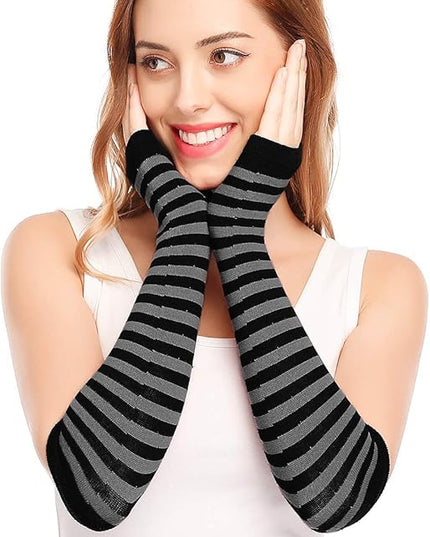 Bienvenu Punk Gothic Rock Long Arm Warmer Fingerless Gloves