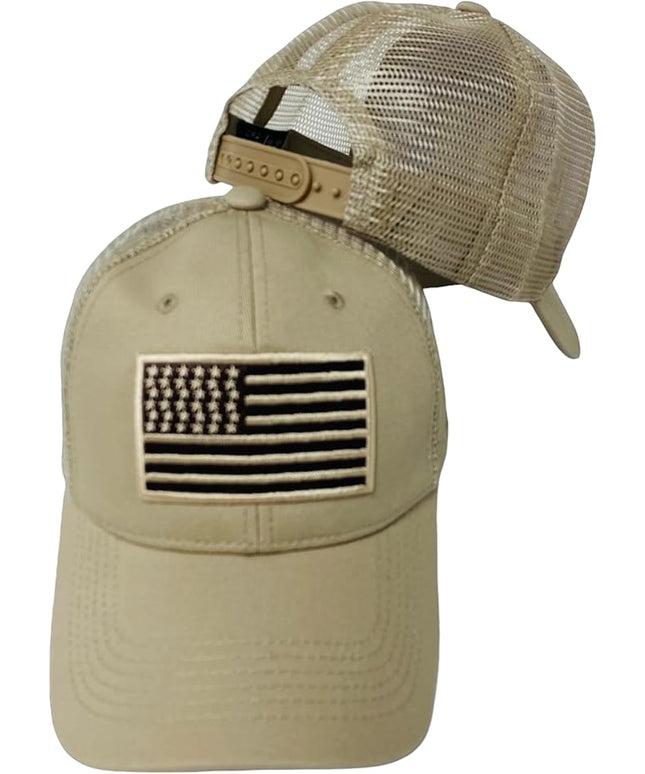Roytrense Embroidered American Flag Unisex Baseball Cap (100% Cotton)
