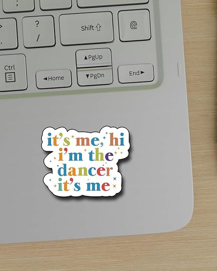 (3Pcs) It's Me Hi I'm The Dancer It's Me Sticker, I'm The Dancer Era Decorate Books Laptop Phone Water Bottles Kindles Stickers Tumbler Sticker Waterproof Vinyl Decorate Sticker 3" Inch