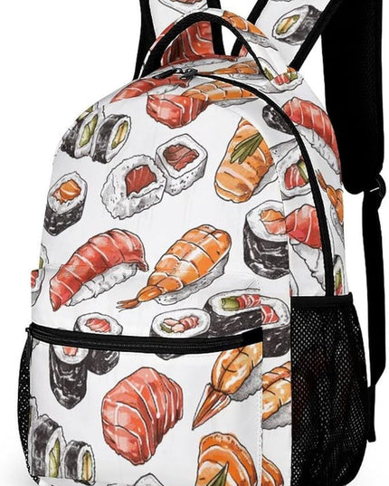 Fashion Delicious Sushi Backpack Lightweight Large Capacity Laptop Daybag for Travel Work