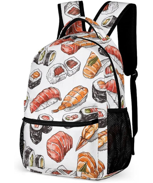 Fashion Delicious Sushi Backpack Lightweight Large Capacity Laptop Daybag for Travel Work