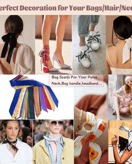 kcctoo 2/6/10Pack Scarf Bags for Women Handbag Scarfs Band Hair Neck Scarves Fashion Gifts