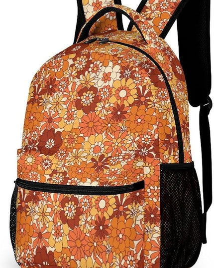 Fashion Boho Retro Floral Backpack Lightweight Large Capacity Laptop Daybag for Travel Work