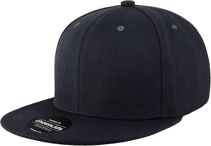 CHOK.LIDS Flat Bill Visor Classic Snapback Hat Blank Adjustable Brim High Top End Trendy Color Style Plain Tone Baseball Cap