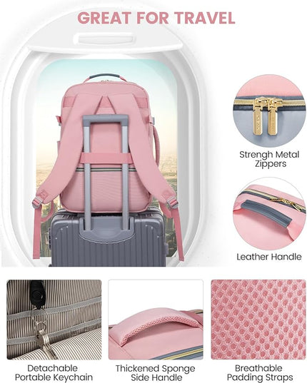 LOVEVOOK 40L Travel Backpack for Women & Men, Airline Approved Carry On Luggage with 3 Packing Cubes, TSA Overnight Bags, Waterproof Personal Item Bag, Weekender Essentials Backpacks fits 17" Laptop