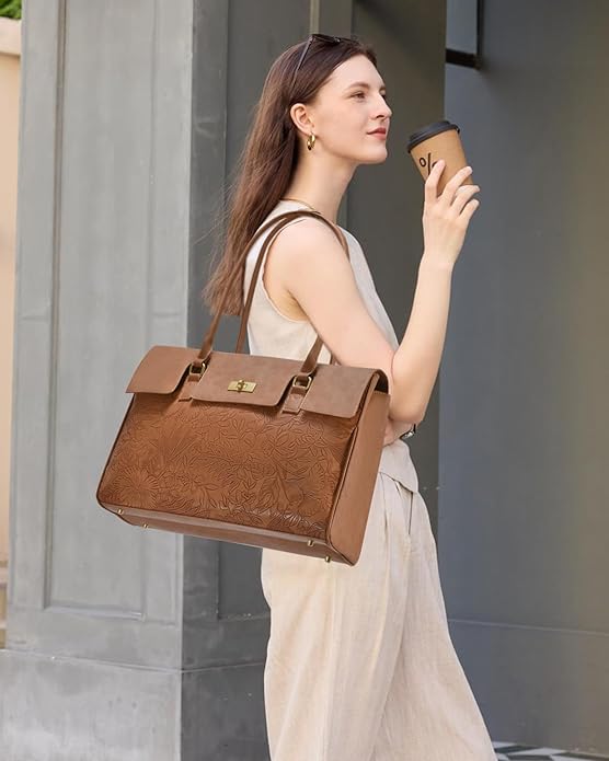 LOVEVOOK Laptop Bag for Women Work Tote Messenger Bag Waterproof Business Office Professional Handbag Shoulder Bag
