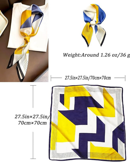 Neck Scarf For Womens Silky Head Scarves Hair Bandanas Square Scarf Fashion Accessories lightweight