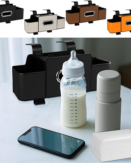 Car Back Seat Organizer with Tissue, Car Seat Back Tissue Box and Storage Hook, Multifunctional Car Organizer for Hold Phone,Drinks,Handbag,Compatible with Most Vehicles (Black)