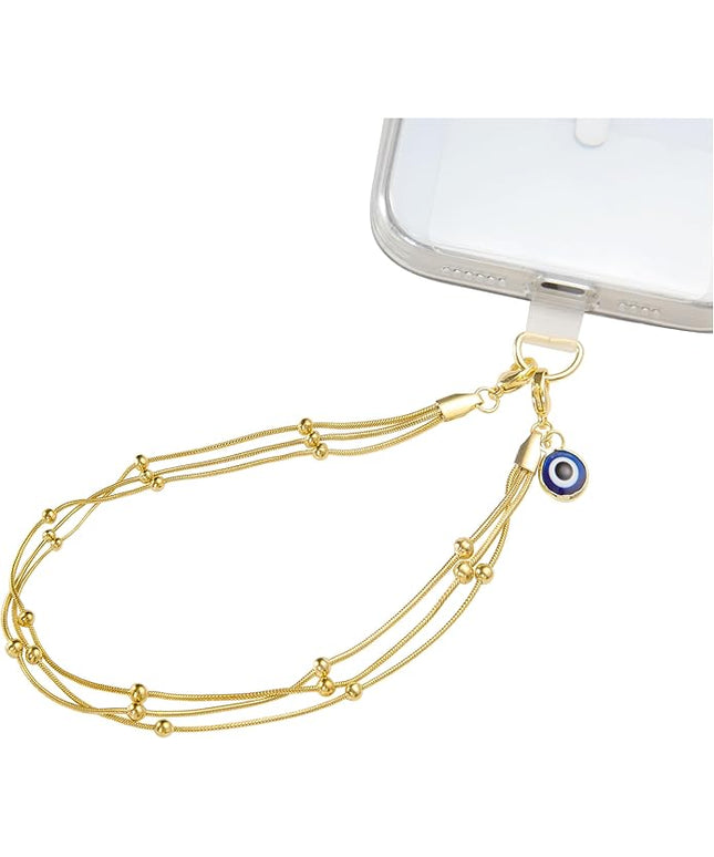 Phone Charms Strap Wrist Chain Bracelet Phone Strap Detachable Anti Theft Anti-Fall Safety Hands-Free(2xPads) Fit Apple&Most Smartphones