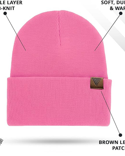 Urban Effort Beanie for Men Women – Warm Acrylic Unisex Knit Winter Hats for Men, Soft Stretch Fit, Classic Streetwear Style